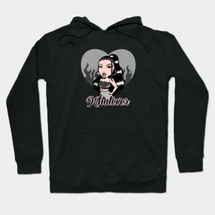 Whatever Girl Doll Light Black v2 Heart Hoodie